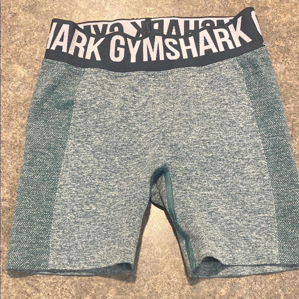Gymshark Women's Blue and Gray Bike Shorts